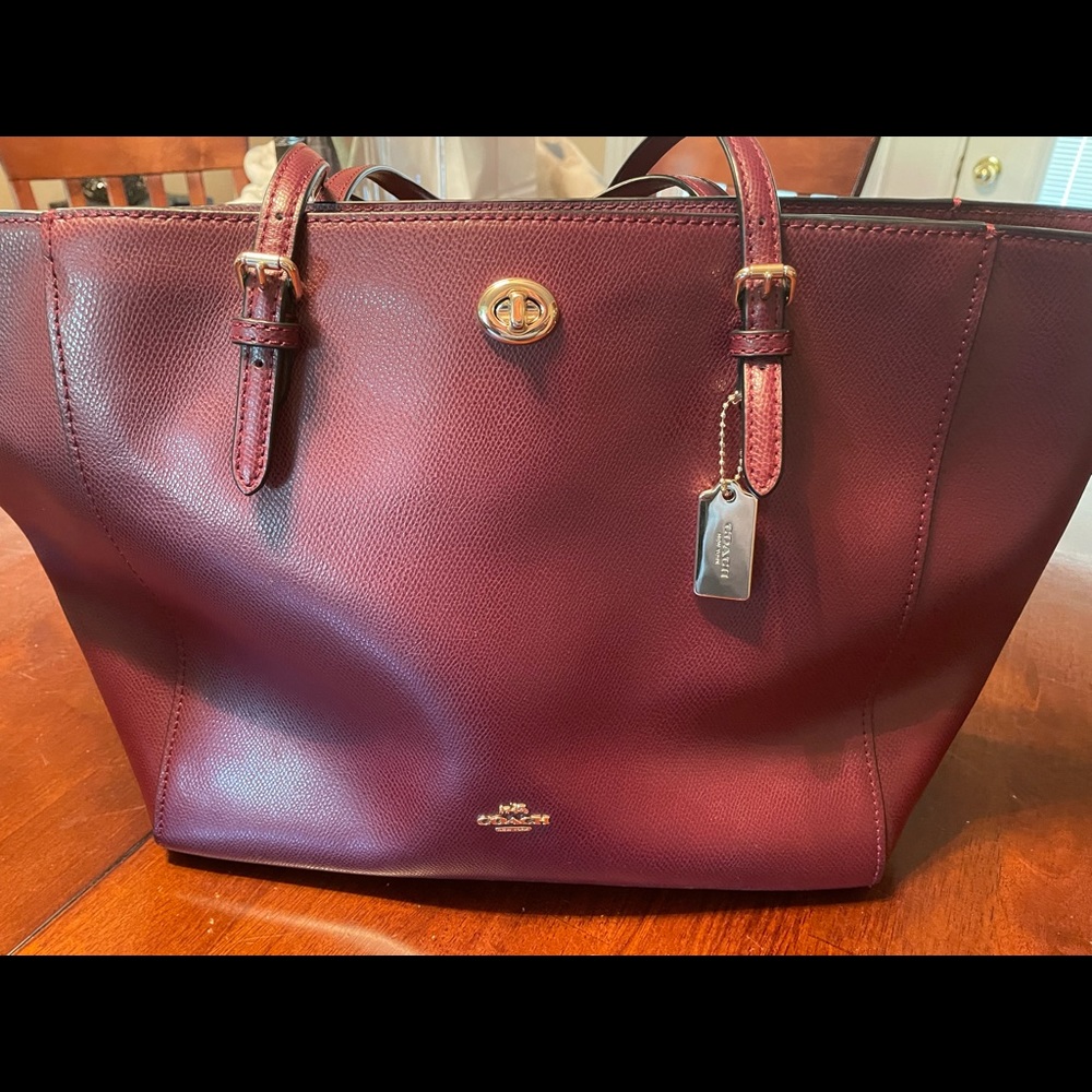 Coach purse. Burgundy